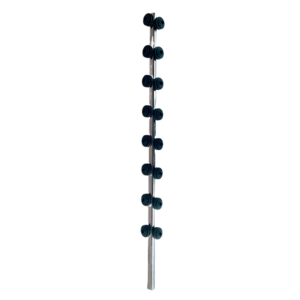 25mm 8lines Silver Stainless Round Tiny Junction Pole (Double Phase)