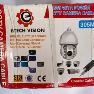 E-Tech Vision 305 Meters RG59 Cable With Power