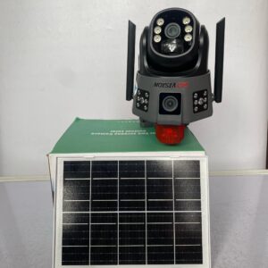 Skyvision 5MP 4G Triple Lens Solar PTZ Big Outdoor Camera With Auto Tracking (V380 App) (Black)