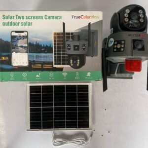 Skyvision 5MP 4G Triple Lens Solar PTZ Big Outdoor Camera With Auto Tracking (V380 App) (Black)