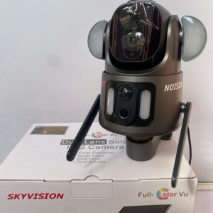 Skyvision 8MP 4G Dual Lens Solar PTZ Big Outdoor Camera With Auto Tracking (UBOX APP) (Black)