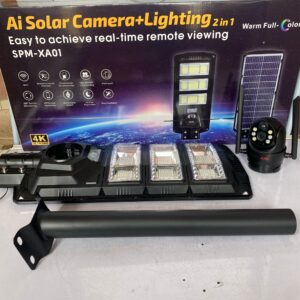 Skyvision Solar Street Light With Single Lens 4G Solar Camera (V380 App)