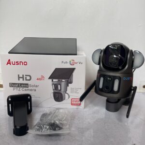 Ausno 8MP 4G Dual Lens Solar PTZ Big Outdoor Camera With Auto Tracking (UBOX APP)