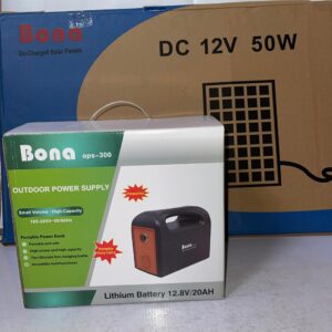 Bona 300watts Solar Generator (With 50watts Bona Solar Panel)