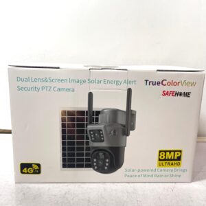 Safehome 8MP 4G Dual Lens Solar PTZ Big Outdoor Camera With Auto Tracking (V380 APP)