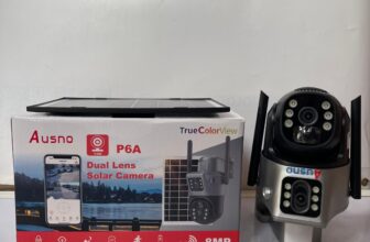 Ausno 8MP 4G Dual Lens Solar PTZ Big Outdoor Camera With Auto Tracking (V380 App) Available Anywhere In Nigeria