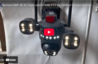 Skyvision 8MP 4K 4G Dual Lens Triple Screen Ai Solar PTZ Big Outdoor Camera Review | V380 App