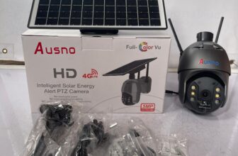 Ausno 5mp 4G Single Lens Solar PTZ Big Outdoor Camera (Sim Enabled) (UBox App) (Black) Available Anywhere In Nigeria