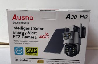 Ausno 6MP A30 4G Dual Lens Solar PTZ Outdoor Camera With Auto Tracking (UBOX APP) Available Anywhere In Nigeria