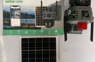 Skyvision 5MP 4G Triple Lens Solar PTZ Big Outdoor Camera With Auto Tracking (V380 App) (Black) Available Anywhere In Nigeria