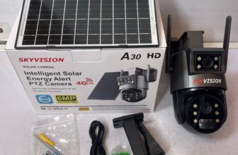 Skyvision 6MP A30 4G Dual Lens Solar PTZ Mini Outdoor Camera With Auto Tracking (UBOX APP) Available Anywhere In Nigeria