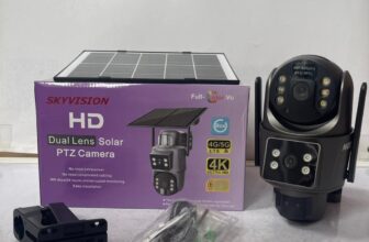 Skyvision 8MP 4K 4G Dual Lens Solar PTZ Mini Outdoor Camera With Auto Tracking (UBOX APP) Available Anywhere In Nigeria