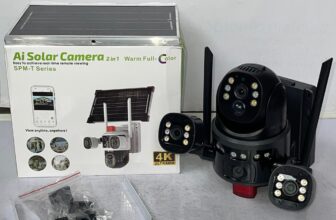 Skyvision 8MP 4K 4G Triple Lens Ai Solar PTZ Big Outdoor Camera With Auto Tracking (V380 APP) Available Anywhere In Nigeria