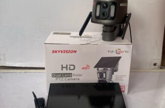 Skyvision 8MP 4G Dual Lens Solar PTZ Big Outdoor Camera With Auto Tracking (UBOX APP) (Black) Available Anywhere In Nigeria