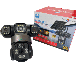 Ausno 4K 4G True Triple Lens Solar PTZ Big Outdoor Camera With Auto Tracking (V380 APP)
