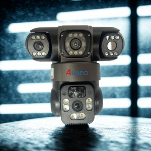Ausno 9MP 4G True Triple Lens Solar PTZ Big Outdoor Camera With Auto Tracking (V380 APP)