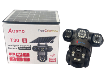 Ausno 9MP 4G True Triple Lens Solar PTZ Big Outdoor Camera With Auto Tracking (V380 APP) Available Anywhere In Nigeria