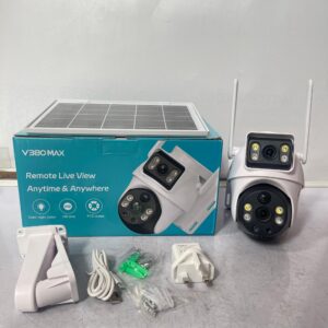 V380 Max 4G Dual Lens Solar PTZ Mini Outdoor Camera With Auto Tracking
