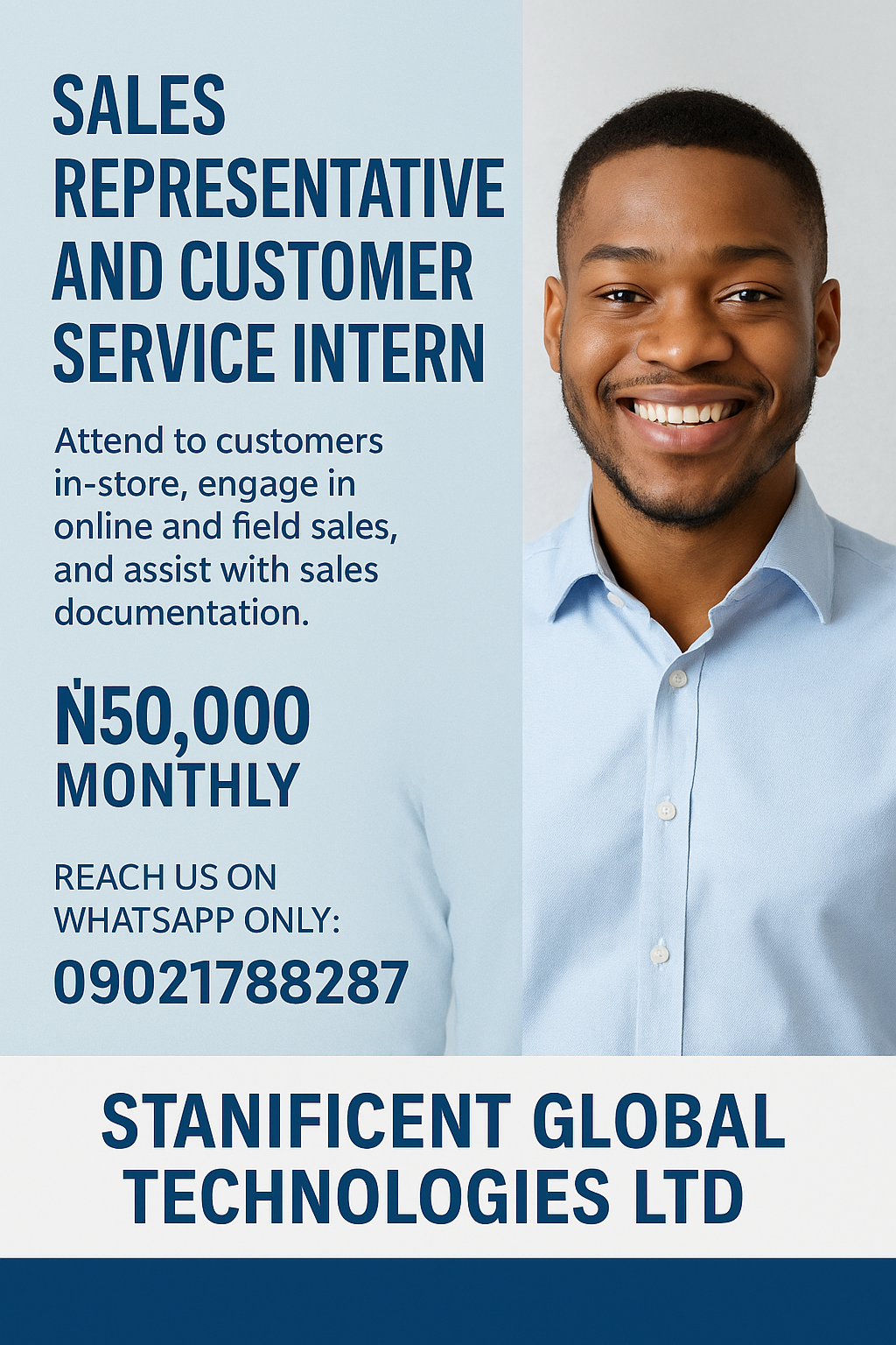Sales Representative and Customer Service Intern