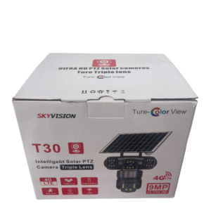 Skyvision 9MP 4G True Triple Lens Solar PTZ Big Outdoor Camera With Auto Tracking (V380 APP)