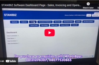 STANIBIZ Software Dashboard Page – Sales, Invoicing and Operations
