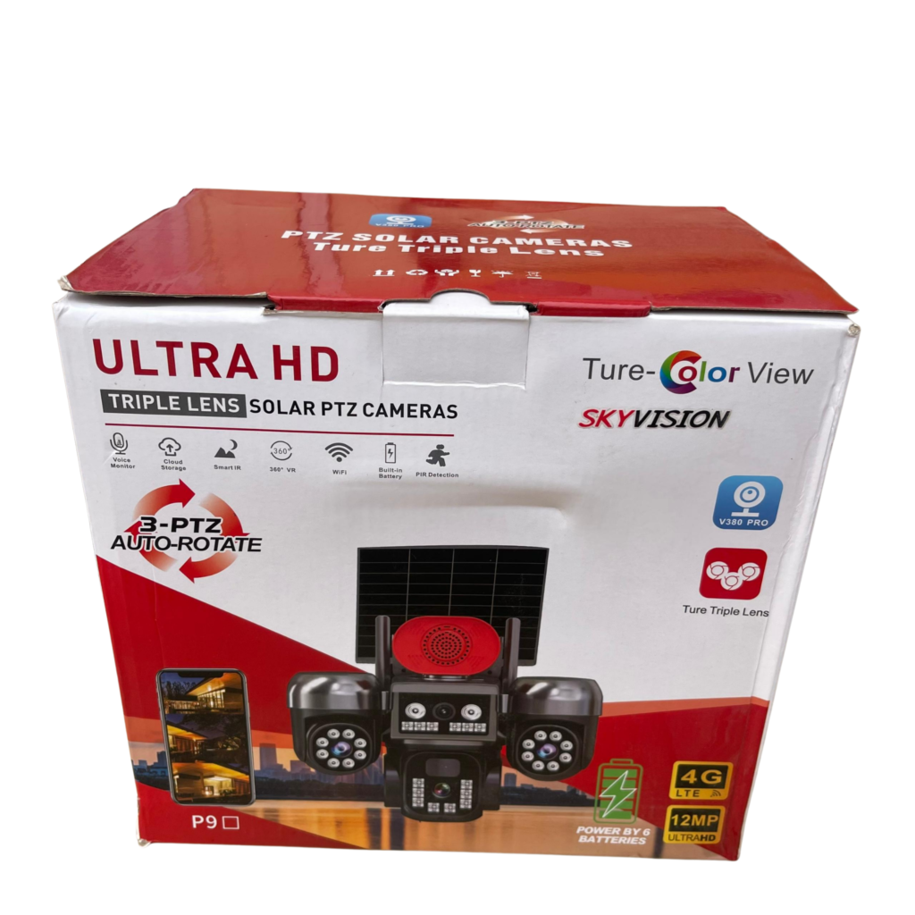 Purchase Skyvision 12MP 4G Triple Lens Solar 3-PTZ Auto Rotate Big ...