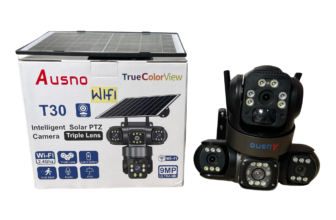 Purchase Ausno T30 9MP WiFi True Triple Lens Solar PTZ Big Outdoor Camera With Auto Tracking (V380 APP) (Promo Price) Available Anywhere In Nigeria