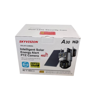 Skyvision 6MP A30 4G Dual Lens Solar PTZ Outdoor Camera With Auto Tracking (UBox App)