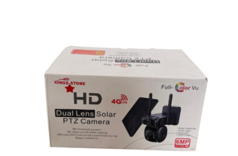 Kings-Stone 6MP 4G Dual Lens Solar PTZ Mini Outdoor Camera With Auto Tracking (UBox App) (Black) Available Anywhere In Nigeria