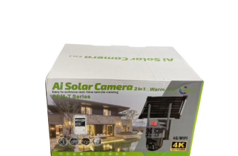 Optimax 4K Ultra HD WiFi Dual Lens Ai Solar PTZ Big Outdoor Camera With Auto Tracking (V380 App) Available Anywhere In Nigeria