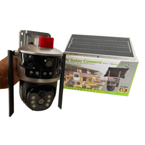 Optimax 4K Ultra HD WiFi Dual Lens Ai Solar PTZ Big Outdoor Camera With Auto Tracking (V380 App)