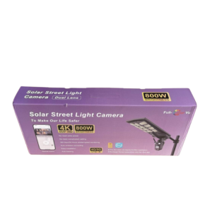 Skyvision 800watts Solar Street Light With Dual Lens  4K 8MP 4G Solar Camera (UBox App)