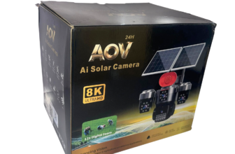 Optimax AOV Smart AI Four Lens Double Panel Solar PTZ Camera (Hi-Easy App) Available Anywhere In Nigeria