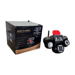 Optimax Smart AI Four Lens Double Panel Solar PTZ Camera (Hi-Easy App)