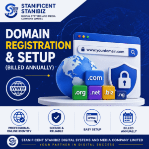 Domain Registration and Setup (Billed Annually)