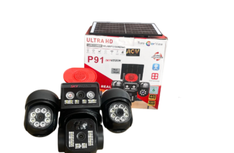 Skyvision 12MP 4G AOV Four Lens Double Panel Solar PTZ Outdoor Camera With Auto Tracking (V380 APP) Available Anywhere In Nigeria