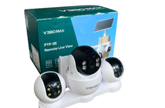 Purchase V380 Max P19SE 4G Triple Lens Solar 3-PTZ Big Outdoor Camera With Auto Tracking Available Anywhere In Nigeria