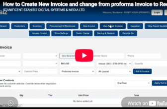 How to Create New Invoice and change from proforma Invoice to Receipt