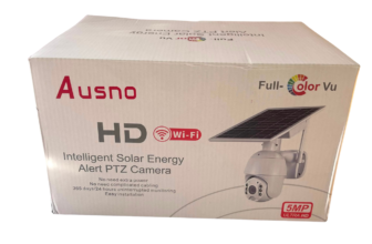 Ausno 5MP WiFi Single Lens Solar PTZ Big Outdoor Camera (UBox App) (White) Available Anywhere In Nigeria