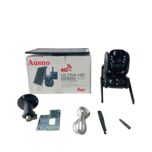 Ausno 6MP 4G Dual Lens Solar PTZ Mini Outdoor Camera With Auto Tracking (UBox App)