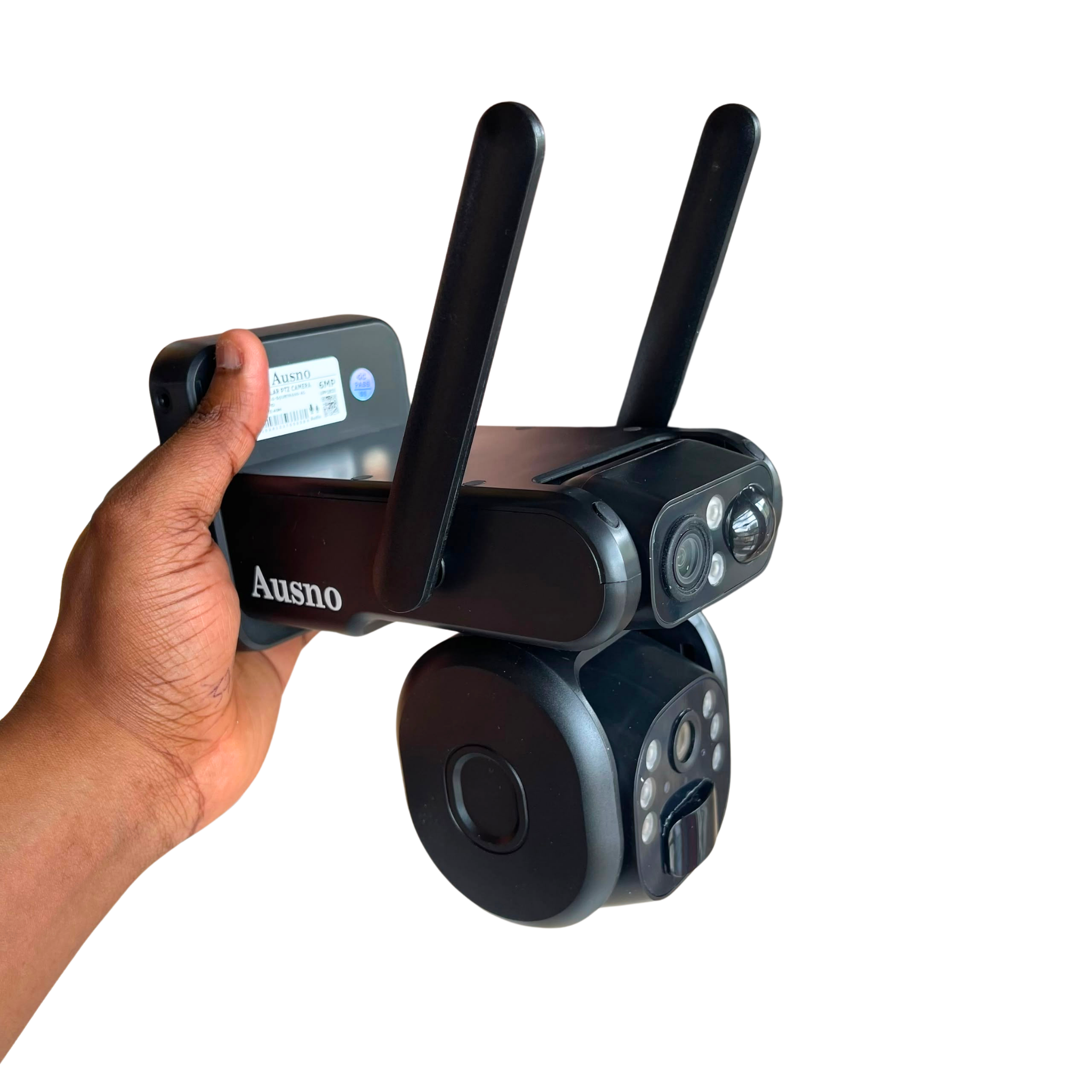 Ausno 6MP 4G Dual Lens Solar PTZ Mini Outdoor Camera With Auto Tracking (UBox App).......