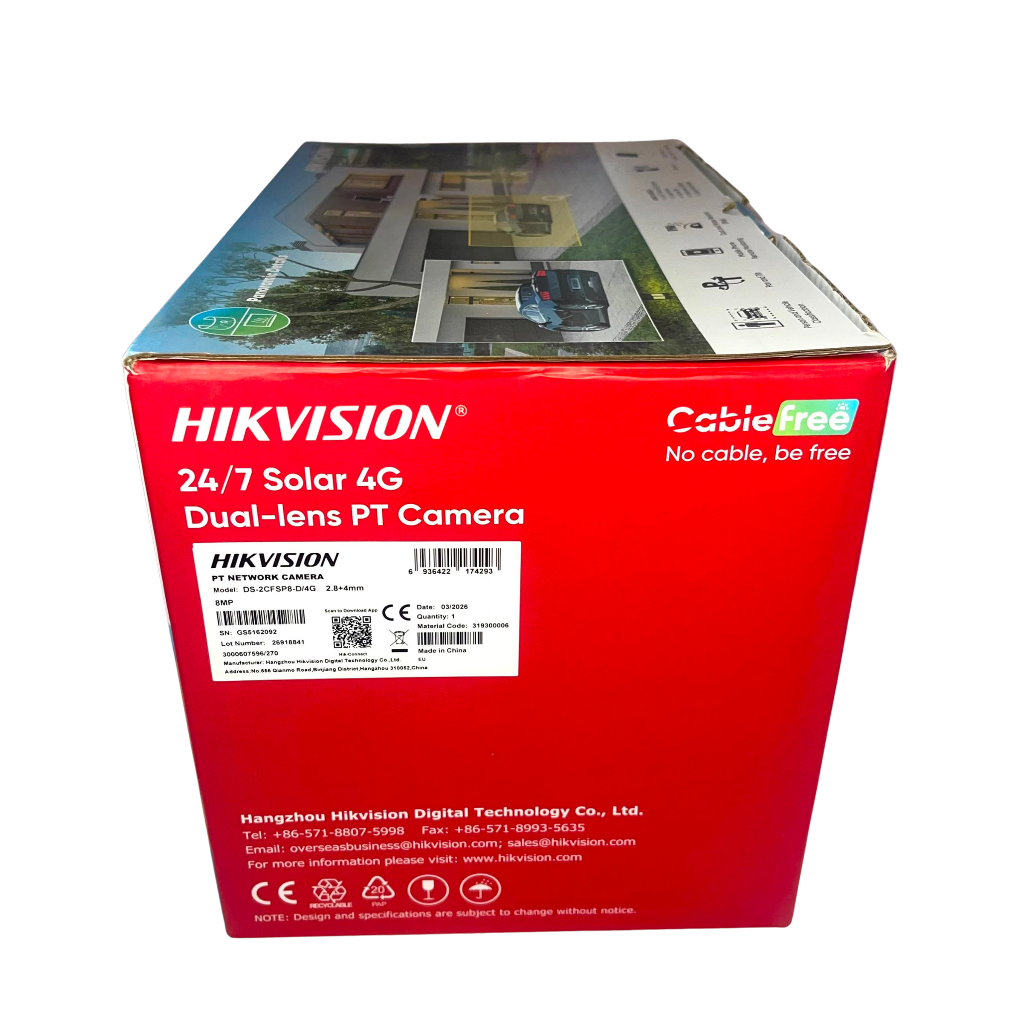 Hikvision 8MP 4G AOV Dual Lens Solar PT Camera (Hik-Connect App) (DS-2CFSP8-D4G)...