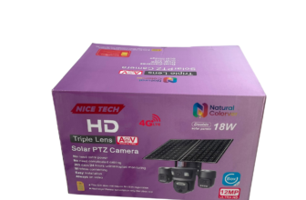 Purchase Nice Tech 12MP 4G AOV Triple Lens Double Panel Solar PTZ Auto Rotate Big Outdoor Camera (UBox Pro App) Available Anywhere In Nigeria