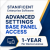 STANIFICENT Enterprise Software Advanced Settings Base Panel Access: 1-Year Per Device License