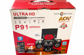 Purchase View Connect P91 15MP 4G AOV Ultra HD Four Lens Double Panel Solar PTZ Auto Rotate Big Outdoor Camera (V380 APP) Available Anywhere In Nigeria