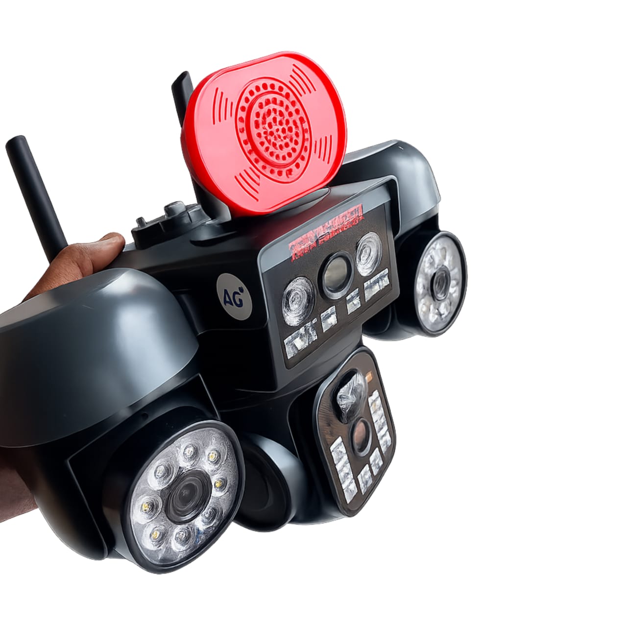 View Connect P91 15MP 4G AOV Ultra HD Four Lens Double Panel Solar PTZ Auto Rotate Big Outdoor Camera (V380 APP)...