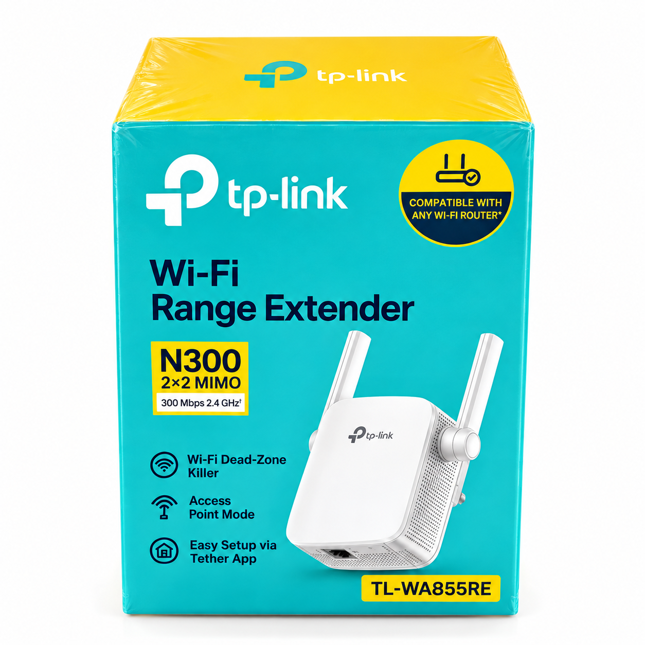 TPLink N300 Wi-Fi Range Extender (TL-WA855RE - 2 Antennas White)