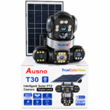 Purchase Ausno T30 12MP WiFi Triple Lens Solar 1-PTZ Outdoor Camera With Auto Tracking (V380 APP) Available Anywhere In Nigeria