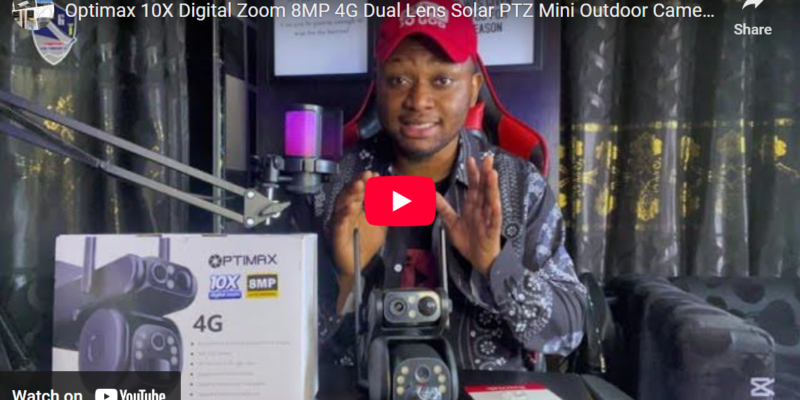 Optimax 10X Digital Zoom 8MP 4G Dual Lens Solar PTZ Mini Outdoor Camera Review