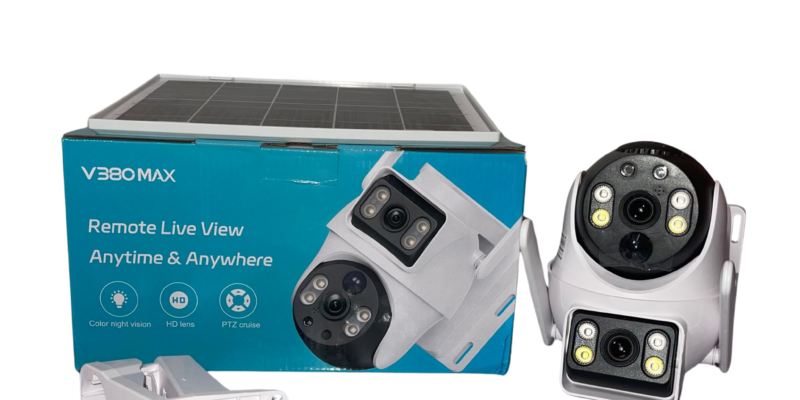 V380 Max 4G Dual Lens Solar PTZ Mini Outdoor Camera With Auto Tracking Available Anywhere In Nigeria